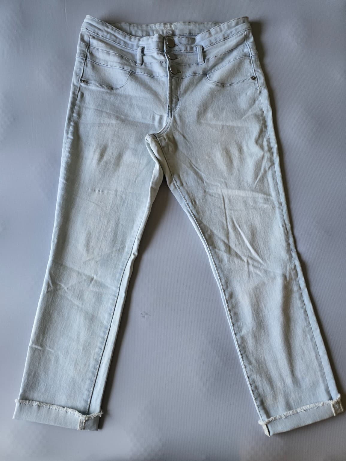 NoBo No Boundaries High Rise Sculpting Skinny Jeans Plus Sz 15 Light Wash - Thumbnail 11