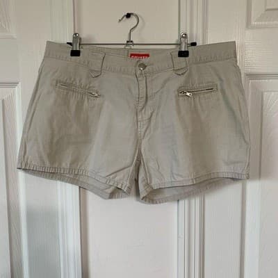 Coyote Tan Ripstop Cargo Shorts Womens Size 13 Khaki Utility Zipper Pockets Mens - Thumbnail 10