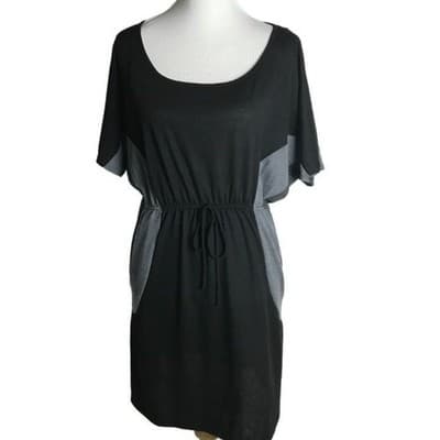 3X Love Delirious Los Angeles Colorblock Black And Gray Dress With Side Pockets - Thumbnail 6