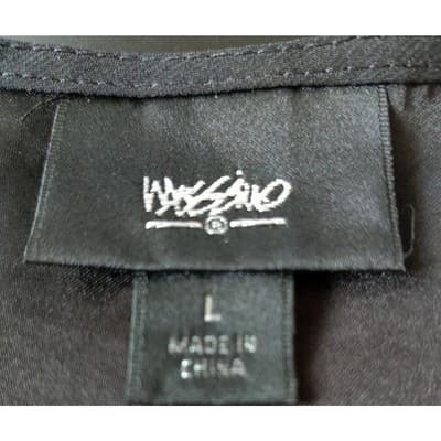 Mossimo L Women's Black Short Sleeve Blouse Tank Top - Thumbnail 3