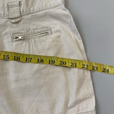 Coyote Tan Ripstop Cargo Shorts Womens Size 13 Khaki Utility Zipper Pockets Mens - Thumbnail 6