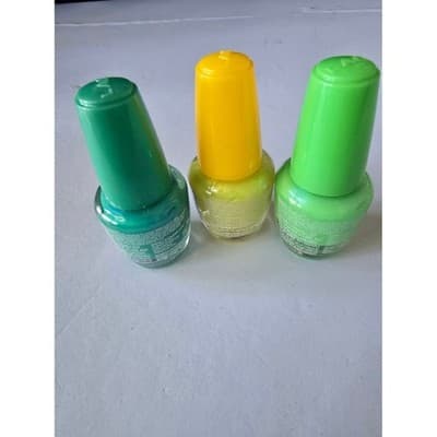 LA Colors Color Mania Nail Polish Set 3 Neon Green Yellow Teal - Thumbnail 3