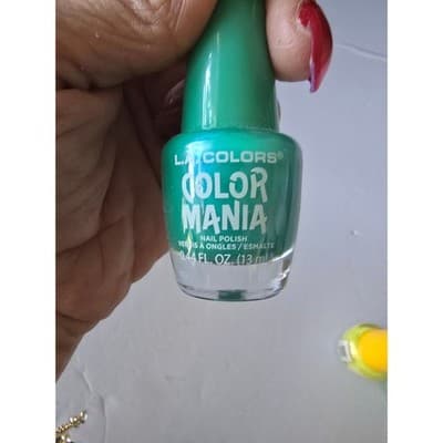 LA Colors Color Mania Nail Polish Set 3 Neon Green Yellow Teal - Thumbnail 5