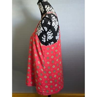 Shinesbar Coral Geometric Print Halter Neck Tank Top Size L - Thumbnail 8