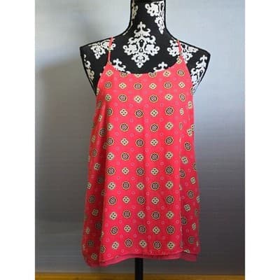 Shinesbar Coral Geometric Print Halter Neck Tank Top Size L - Image 1