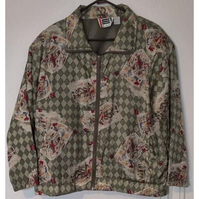 EVR 80's/90's 2 Piece Windbreaker Track Jacket Women Size L - Thumbnail 4