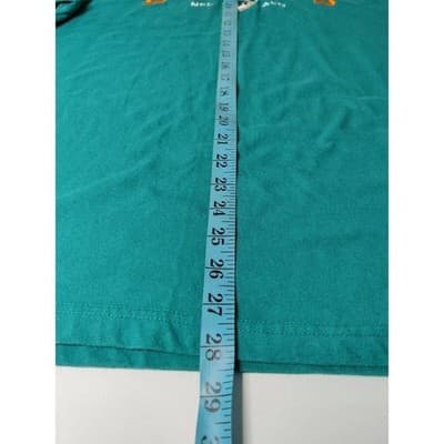 Miami Dolphins NFL Football V Neck T Shirt Mens Size Medium Teal Orange - Thumbnail 7