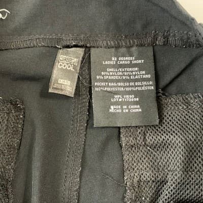 WOMENS 32 COOL CARGO SHORT BLACK S (5-6) - Thumbnail 8