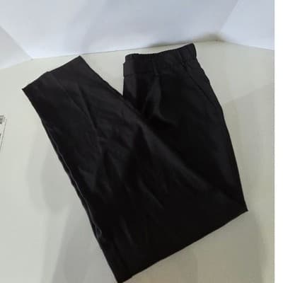 MANFINITY Black Wide Leg Trousers Elastic Waist Belted Pleated Tailored XL - Thumbnail 10