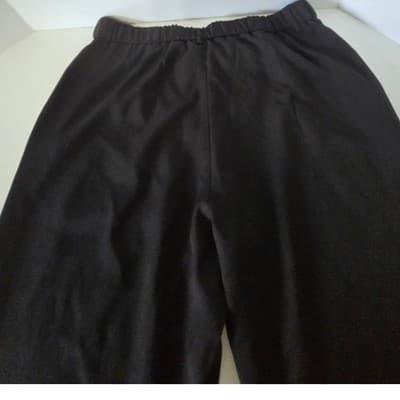 MANFINITY Black Wide Leg Trousers Elastic Waist Belted Pleated Tailored XL - Thumbnail 8