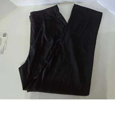 MANFINITY Black Wide Leg Trousers Elastic Waist Belted Pleated Tailored XL - Thumbnail 9