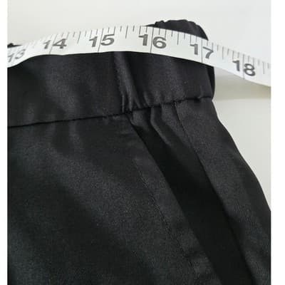 MANFINITY Black Wide Leg Trousers Elastic Waist Belted Pleated Tailored XL - Thumbnail 4