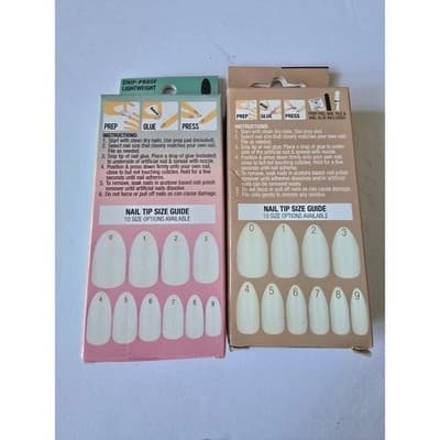 LA COLORS Nailfrill 33 Piece Artificial Nail Kit Almond Medium Length Soft - Thumbnail 2