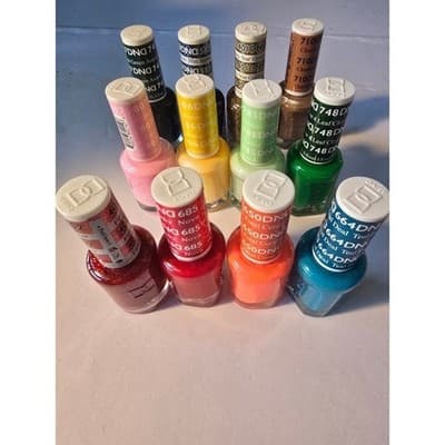 DNails Nail Polish Lacquer Lot 12 Colors Voodoo Green Coral Teal Gold Glitter - Thumbnail 7