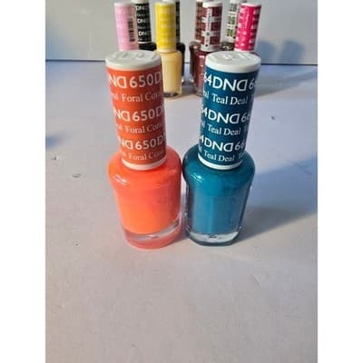 DNails Nail Polish Lacquer Lot 12 Colors Voodoo Green Coral Teal Gold Glitter - Thumbnail 10