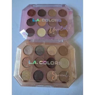 LA Colors 24 Color Eyeshadow Palette Unveiled & Surreal Makeup Set - Image 1