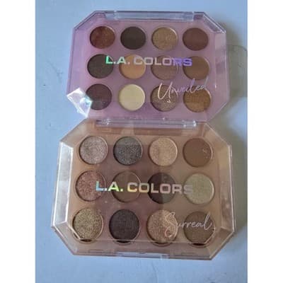 LA Colors 24 Color Eyeshadow Palette Unveiled & Surreal Makeup Set - Thumbnail 5