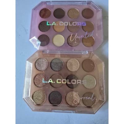 LA Colors 24 Color Eyeshadow Palette Unveiled & Surreal Makeup Set - Thumbnail 3
