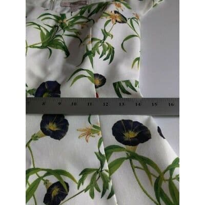 Forever21 Floral Cap Sleeve Fit & Flare Dress White Green Womens Size Small - Thumbnail 6