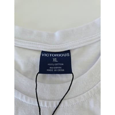 Victorious King Tiger Wave Graphic T Shirt XL White Mens Cotton - Thumbnail 5