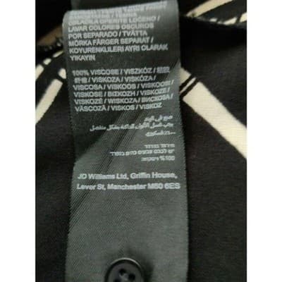 Simply Be Womens Plus Size Long Sleeve Blouse Top Black White Size 20 - Thumbnail 12