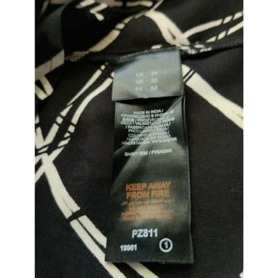 Simply Be Womens Plus Size Long Sleeve Blouse Top Black White Size 20 - Thumbnail 10