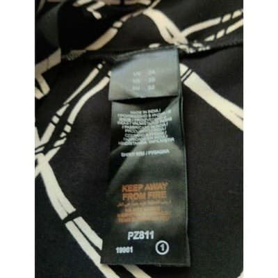 Simply Be Womens Plus Size Long Sleeve Blouse Top Black White Size 20 - Thumbnail 9