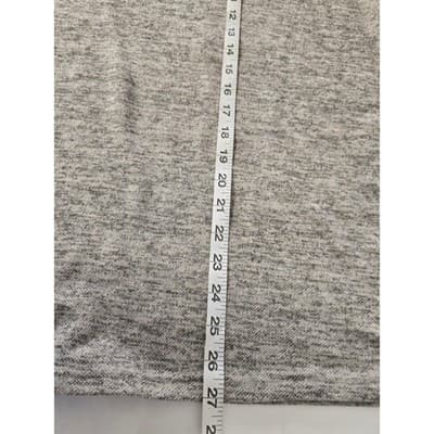 Cozy Heathered Gray Long Sleeve Top with Puffed Sleeve Detail Women's XL - Thumbnail 10