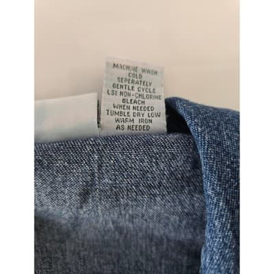 Patchington Womens Denim Jacket L Christmas Trees Stockings Embroidered Holiday - Thumbnail 5