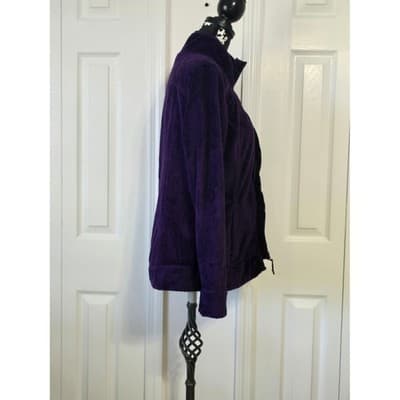 Free Country Women's Purple Fleece Full Zip Jacket Size Medium Cozy Warm - Thumbnail 2