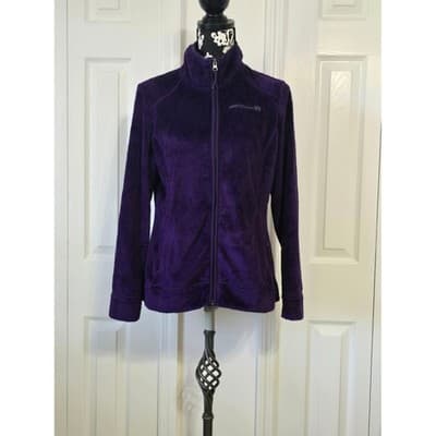 Free Country Women's Purple Fleece Full Zip Jacket Size Medium Cozy Warm - Thumbnail 3