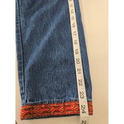 Patchington Womens Denim Jacket L Christmas Trees Stockings Embroidered Holiday - Thumbnail 9