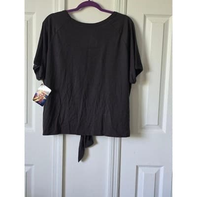 Captain Marvel Rainbow Stripe Tie Front T Shirt Top Women's 2XL Marvel Comics - Thumbnail 2