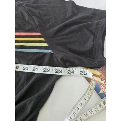 Captain Marvel Rainbow Stripe Tie Front T Shirt Top Women's 3XL Marvel Comics - Thumbnail 6