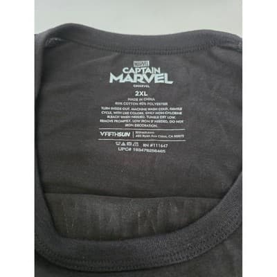 Captain Marvel Rainbow Stripe Tie Front T Shirt Top Women's 2XL Marvel Comics - Thumbnail 7