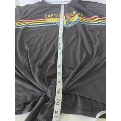 Captain Marvel Rainbow Stripe Tie Front T Shirt Top Women's 2XL Marvel Comics - Thumbnail 10