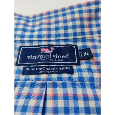Vineyard Vines Mens Slim Fit Crosby Shirt Button Down Long Sleeve Plaid Size XL - Thumbnail 6