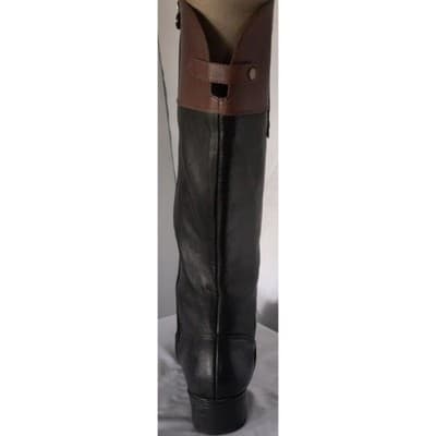 FRANCO SARTO, Ladies Black/Brown Leather "Corbeit2" Riding Boots, Size 9M - Thumbnail 3