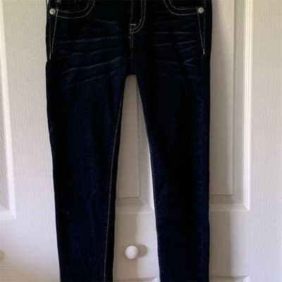Miss Me Women's Skinny Crop Jeans Size 27 Blue Low-Rise Embroidered - Image 1
