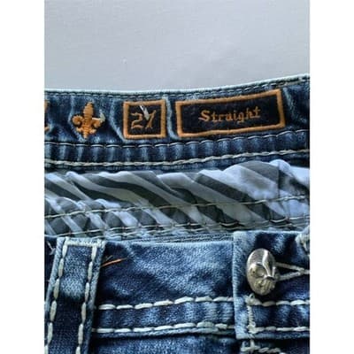 Rock Revival Luiza Women's Straight Jeans Blue Medium Wash Size 27 - Thumbnail 5