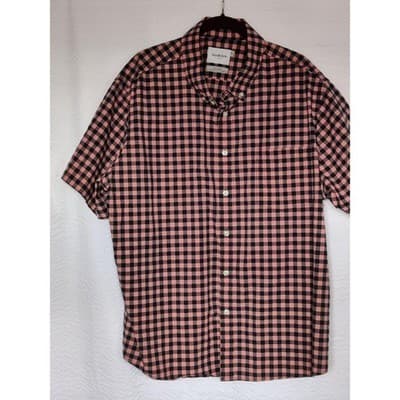Mens Goodfellow XXL Plaid Short Sleeve Button Down Shirt Pocket - Thumbnail 7