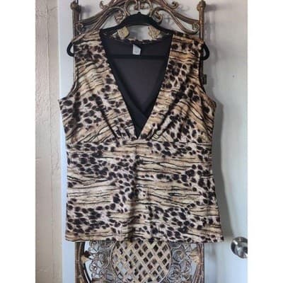 J.T.B. Sleeveless Animal Print Pull On Top Size 1X - Image 1
