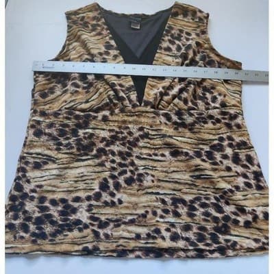 J.T.B. Sleeveless Animal Print Pull On Top Size 1X - Thumbnail 7