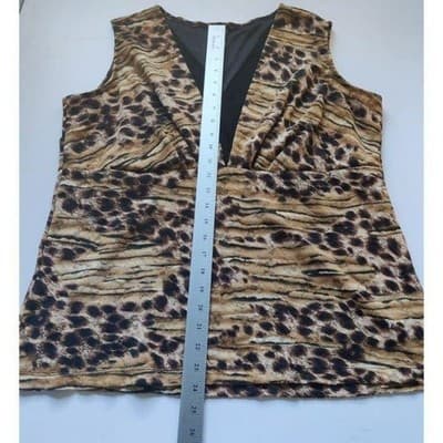 J.T.B. Sleeveless Animal Print Pull On Top Size 1X - Thumbnail 6