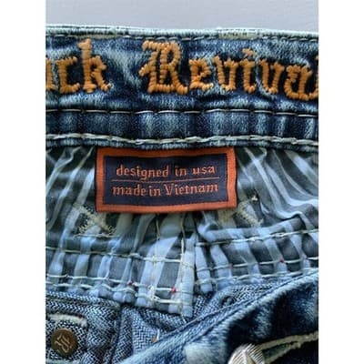 Rock Revival Luiza Women's Straight Jeans Blue Medium Wash Size 27 - Thumbnail 6