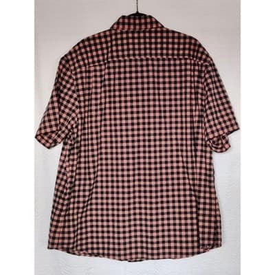 Mens Goodfellow XXL Plaid Short Sleeve Button Down Shirt Pocket - Thumbnail 4