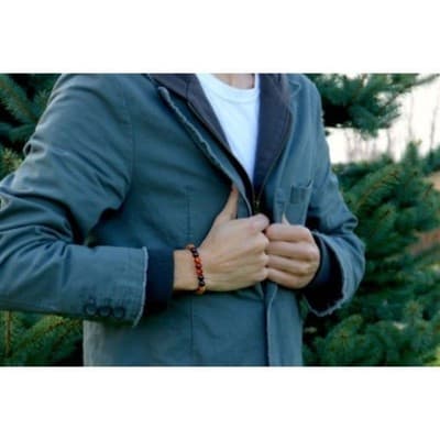 SMALL Root Chakra Garnet Chakra Bracelet, Red Garnet Jewelry, Gemstone Brace - Thumbnail 4