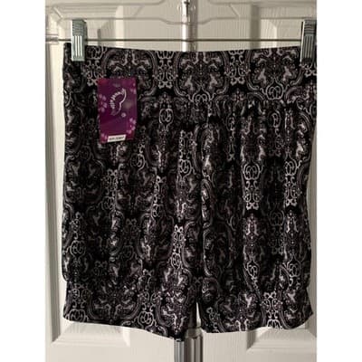 Womens Huefulin High Waist Comfy Casual Print Harem Shorts XS/S - Thumbnail 5