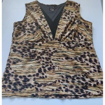 J.T.B. Sleeveless Animal Print Pull On Top Size 1X - Thumbnail 9