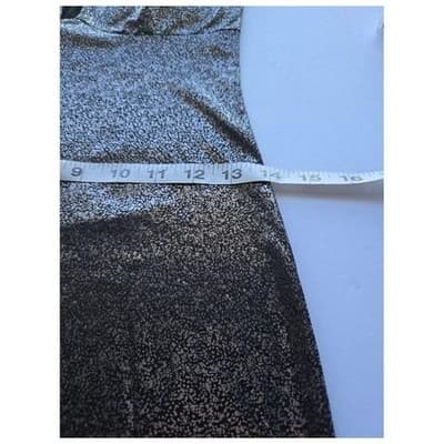 SMALL Sparkling Metallic Fringe Mini Dress Spaghetti Strap VNeck Party Night Out - Thumbnail 13